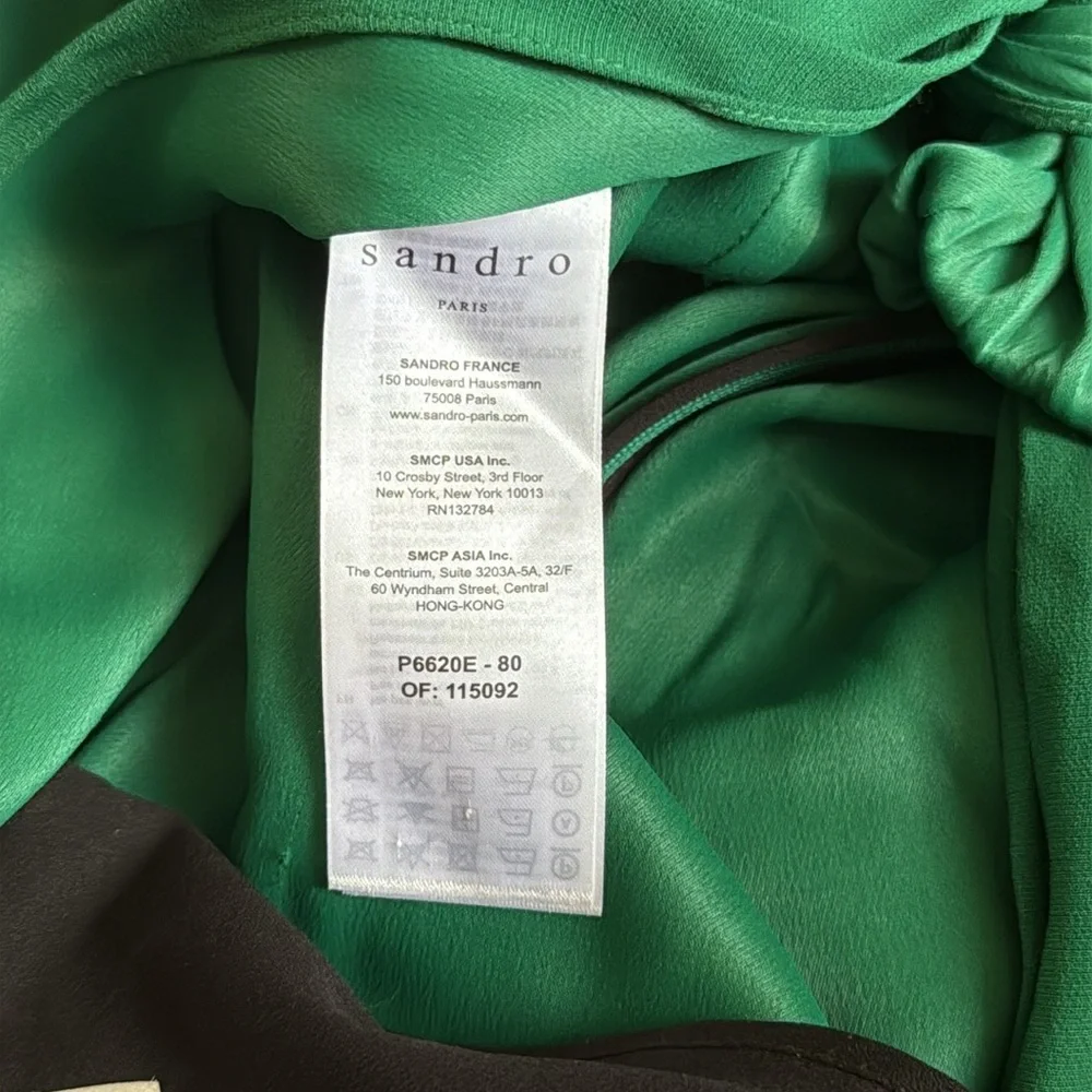 Sandro Paris short sleeve green romper - Picture 11 of 13